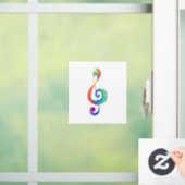 Layered rainbow treble clef ウィンドウサイン (ホーム)