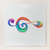 Layered rainbow treble clef ジグソーパズル (横)