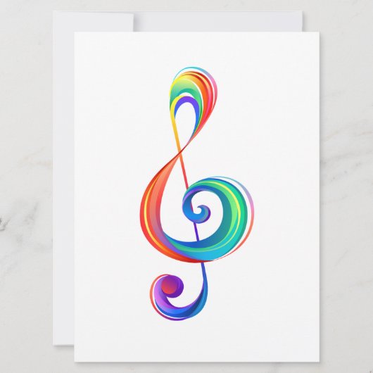 Layered rainbow treble clef セーブザデート (正面)