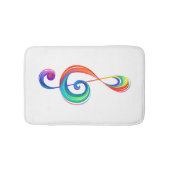 Layered rainbow treble clef バスマット (正面)