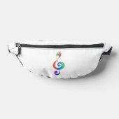 Layered rainbow treble clef ファニーパック (レイダウン)