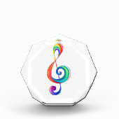 Layered rainbow treble clef フォトブロック (正面)
