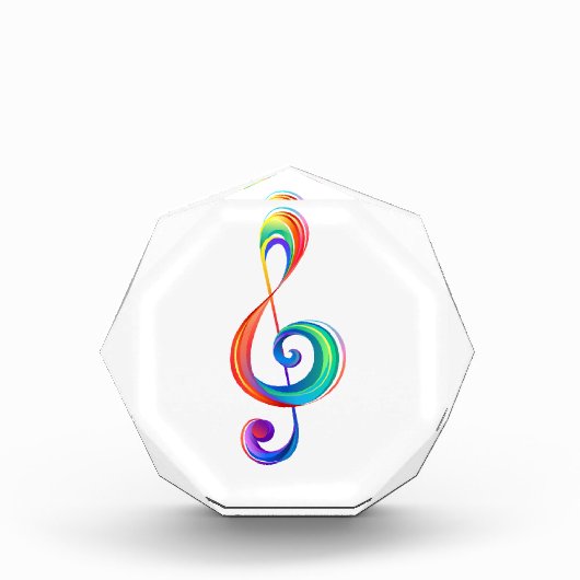 Layered rainbow treble clef フォトブロック (正面)