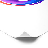 Layered rainbow treble clef ポスター (コーナー)