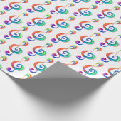 Layered rainbow treble clef ラッピングペーパー (角)
