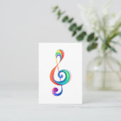 Layered rainbow treble clef 割引カード (スタンド正面)