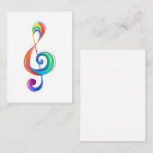 Layered rainbow treble clef 割引カード (正面/裏面)