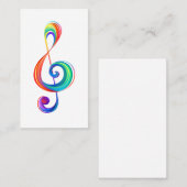Layered rainbow treble clef 割引カード (正面/裏面)