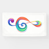Layered rainbow treble clef 横断幕 (横)