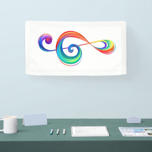 Layered rainbow treble clef 横断幕 (トレードショー)