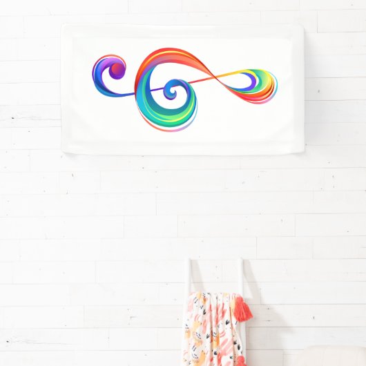 Layered rainbow treble clef 横断幕 (インサイチュ)