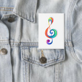 Layered rainbow treble clef 缶バッジ (インサイチュ)