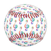 Layered rainbow treble clef 野球ボール (裏面)