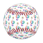 Layered rainbow treble clef 野球ボール (正面)