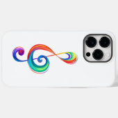 Layered rainbow treble clef Case-Mate iPhoneケース (裏面 (横))