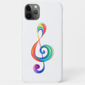 Layered rainbow treble clef Case-Mate iPhoneケース (裏面)