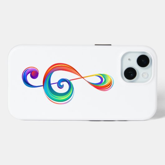 Layered rainbow treble clef Case-Mate iPhoneケース (裏面 (横))