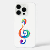 Layered rainbow treble clef Case-Mate iPhoneケース (裏面)