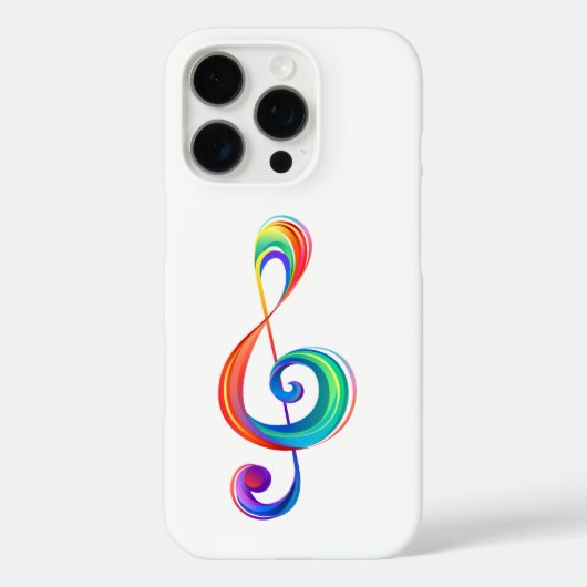 Layered rainbow treble clef Case-Mate iPhoneケース (裏面)