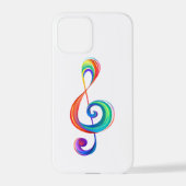 Layered rainbow treble clef iPhoneケース (裏面)