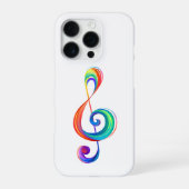 Layered rainbow treble clef iPhoneケース (裏面)