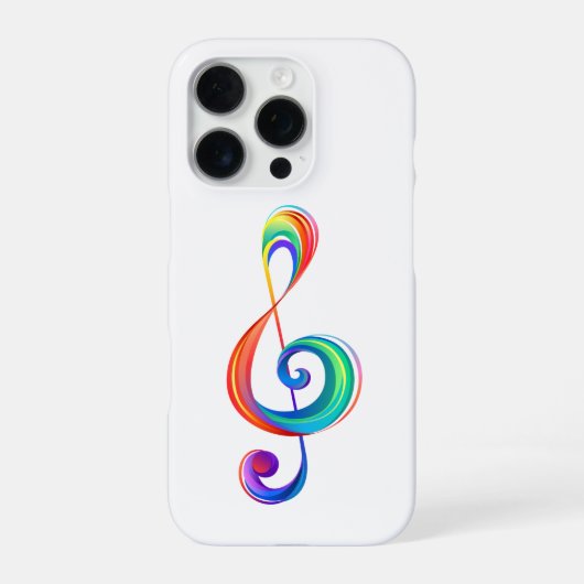 Layered rainbow treble clef iPhoneケース (裏面)
