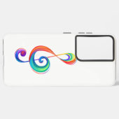 Layered rainbow treble clef samsung galaxyケース (裏面横)