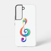 Layered rainbow treble clef samsung galaxyケース (裏面)
