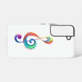 Layered rainbow treble clef samsung galaxyケース (裏面横)