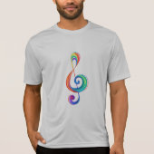 Layered rainbow treble clef tシャツ (正面)