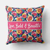 Layered Roses of Love - Love, Bold & Beautiful クッション (裏面)