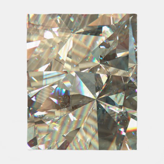 Layered Texture Triangular DiamondまたはCrystal Shap フリースブランケット (正面)