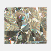 Layered Texture Triangular DiamondまたはCrystal Shap フリースブランケット (正面(横))