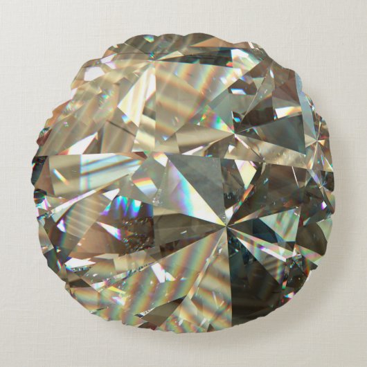 Layered Texture Triangular DiamondまたはCrystal Shap ラウンドクッション (正面)