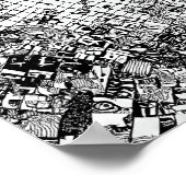 Layered Urban Texture: Street Art Mosaic ポスター (角)