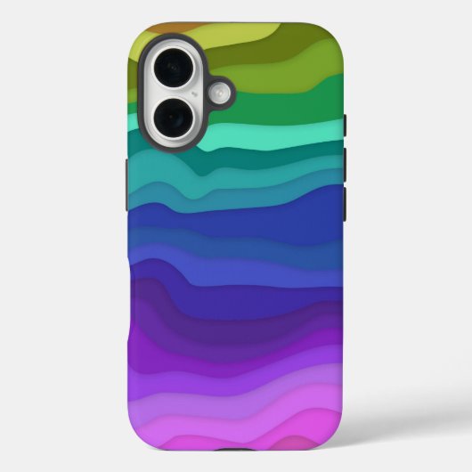 Layered Waves iPhone Case | Colorful Case-Mate iPhoneケース (裏面)