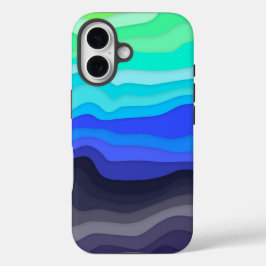 Layered Waves iPhone Case | Dark Galaxy 16ケース
