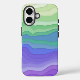 Layered Waves iPhone Case | Matcha Lavender 16ケース