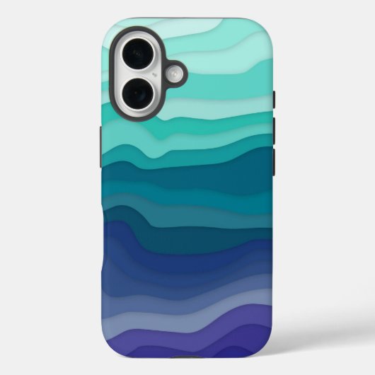 Layered Waves iPhone Case | Ocean Breeze Case-Mate iPhoneケース (裏面)