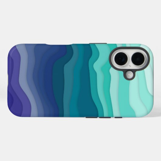 Layered Waves iPhone Case | Ocean Breeze Case-Mate iPhoneケース (裏面 (横))