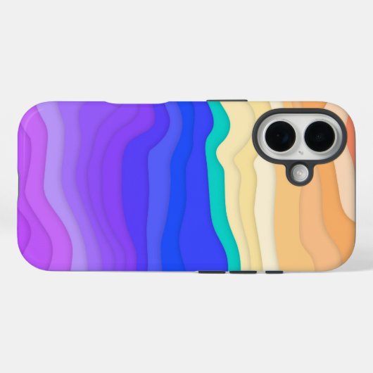Layered Waves iPhone Case | Sunset Sorbet Case-Mate iPhoneケース (裏面 (横))