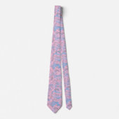 Layering Fishes Pattern 01.L Blue.b D L Pink BG ネクタイ (正面)