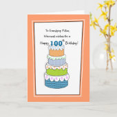 Layers of Good Wishes 100誕生日 カード (黄色い花)