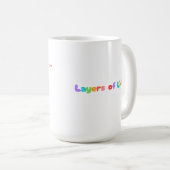 Layers of Life - Rainbow Cake of Growth & Mindset コーヒーマグカップ (正面右)