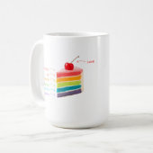 Layers of Life - Rainbow Cake of Growth & Mindset コーヒーマグカップ (正面左)
