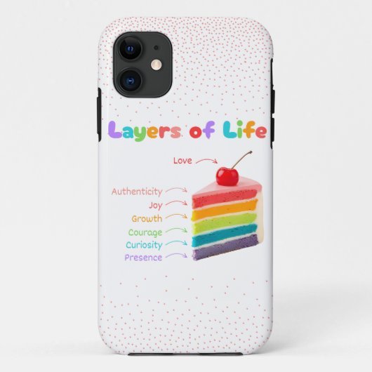 Layers of Life - Rainbow Cake of Growth & Mindset Case-Mate iPhoneケース (裏面)
