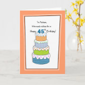 Layers of Wishes 45thまたは任意の年齢誕生日 カード (黄色い花)