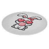 layful Kawaii Rabbit with Bubblegum Bubble カッティングボード (角)