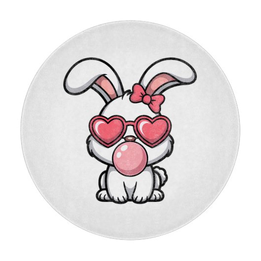 layful Kawaii Rabbit with Bubblegum Bubble カッティングボード (正面)