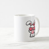 layful Kawaii Rabbit with Bubblegum Bubble コーヒーマグカップ (正面右)